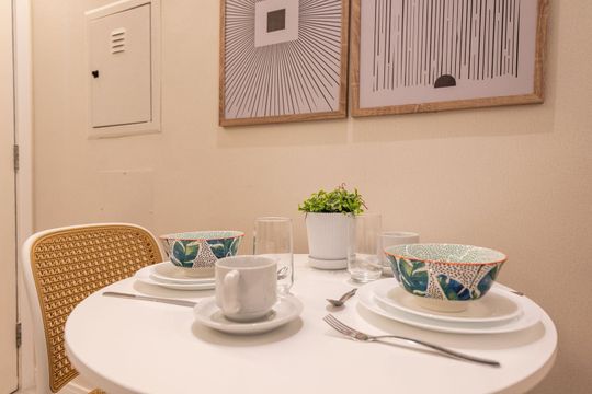 Cozinha de kitnet/studio para alugar com 1 quarto, 27m² em Jardim Paulista, São Paulo