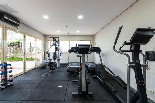 Área externa de kitnet/studio para alugar com 1 quarto, 27m² em Jardim Paulista, São Paulo