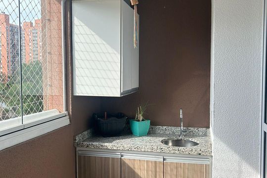 Área de serviço de apartamento à venda com 2 quartos, 55m² em Taboão, Diadema