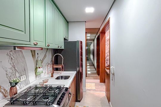 Cozinha de apartamento à venda com 3 quartos, 257m² em Chácara Seis de Outubro, São Paulo