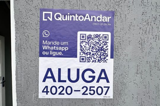 Placa de kitnet/studio para alugar com 2 quartos, 45m² em Jardim Maria Cecilia, São Bernardo do Campo