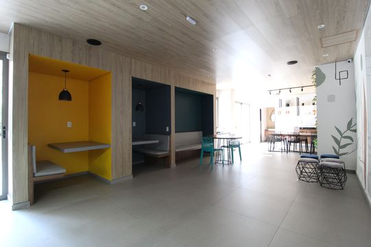 Área Comum - Coworking de apartamento à venda com 1 quarto, 35m² em Moema, São Paulo