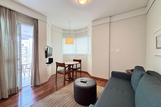 Sala de apartamento à venda com 1 quarto, 41m² em Vila Olímpia, São Paulo
