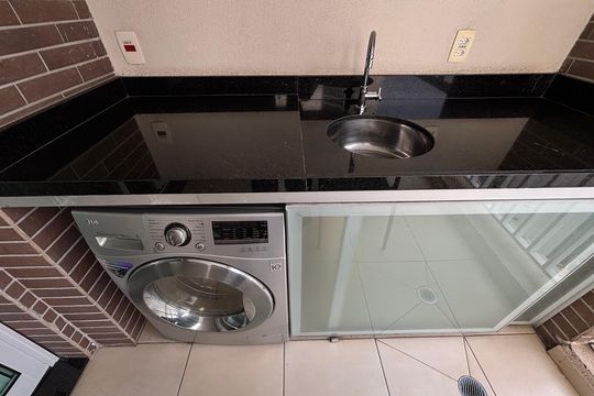 Varanda gourmet de apartamento à venda com 1 quarto, 41m² em Vila Olímpia, São Paulo
