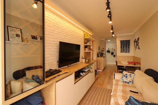 Sala de apartamento à venda com 2 quartos, 60m² em Parque das Nações, Santo André