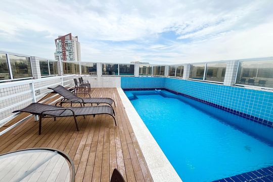 Área comum - Piscina de apartamento à venda com 1 quarto, 40m² em Carandiru, São Paulo