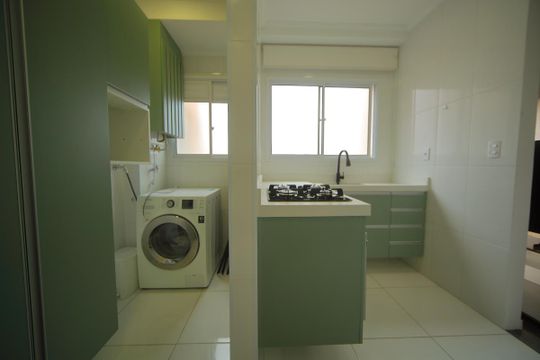 Área de Serviço/Cozinha  de apartamento à venda com 2 quartos, 59m² em Paulicéia, São Bernardo do Campo
