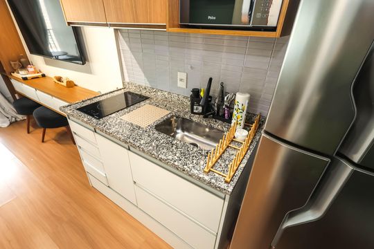 Cozinha de kitnet/studio para alugar com 1 quarto, 37m² em Ipiranga, São Paulo