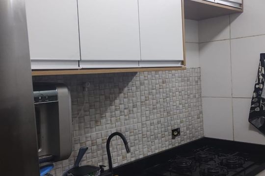 Cozinha de apartamento à venda com 2 quartos, 45m² em Caxambu, Jundiaí