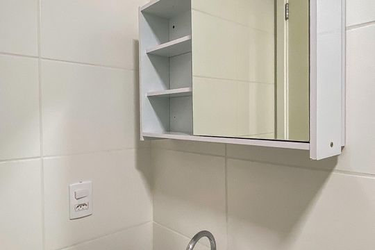 Banheiro da Suíte de apartamento à venda com 1 quarto, 36m² em Vila Penteado, São Paulo