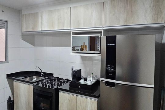 Cozinha de apartamento para alugar com 2 quartos, 45m² em Água Chata, Guarulhos