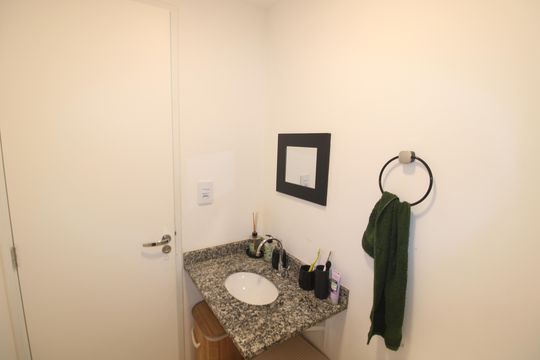 Banheiro de apartamento à venda com 1 quarto, 36m² em Lauzane Paulista, São Paulo
