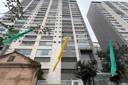 Fachada de kitnet/studio para alugar com 1 quarto, 49m² em Vila Matias, Santos