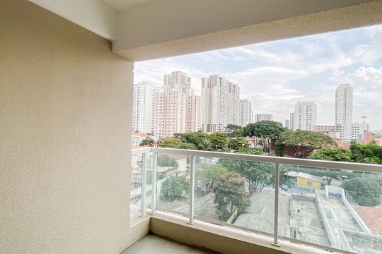 Varanda de apartamento à venda com 1 quarto, 47m² em Chácara Tatuapé, São Paulo