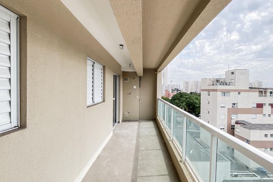 Varanda de apartamento à venda com 1 quarto, 46m² em Chácara Tatuapé, São Paulo