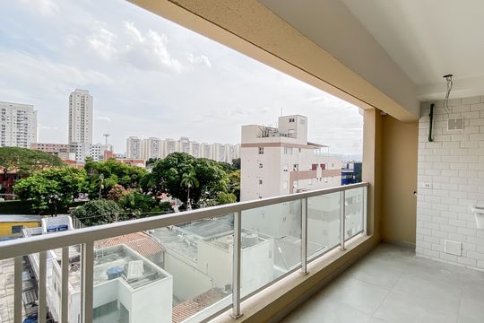 Varanda de apartamento à venda com 1 quarto, 47m² em Chácara Tatuapé, São Paulo