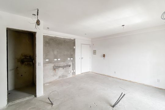 Sala - Cozinha de apartamento à venda com 1 quarto, 46m² em Chácara Tatuapé, São Paulo