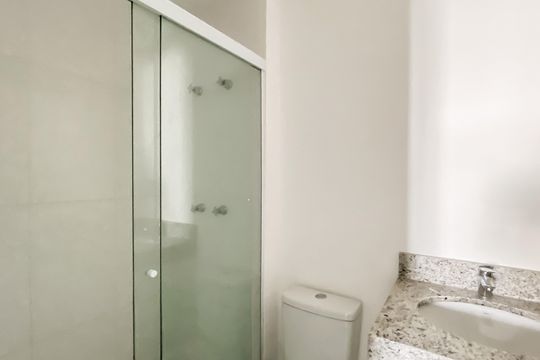 Banheiro da Suíte de apartamento à venda com 1 quarto, 47m² em Chácara Tatuapé, São Paulo