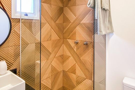 Banheiro da Suíte de apartamento à venda com 2 quartos, 47m² em Chácara Tatuapé, São Paulo