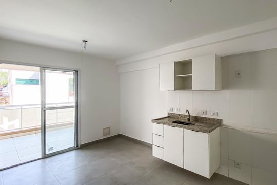 Sala /cozinha de apartamento à venda com 1 quarto, 34m² em Chácara Tatuapé, São Paulo