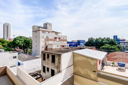 Vista  de apartamento à venda com 2 quartos, 46m² em Chácara Tatuapé, São Paulo