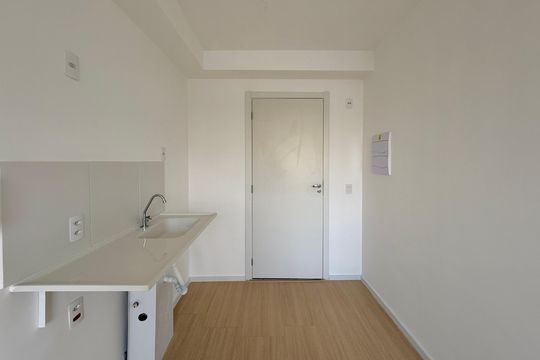 Cozinha  de kitnet/studio à venda com 1 quarto, 16m² em Santo Amaro, São Paulo