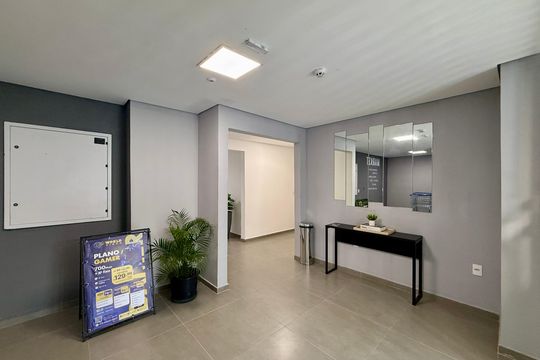 Hall Social Bloco  de kitnet/studio à venda com 1 quarto, 17m² em Santo Amaro, São Paulo