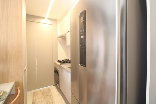 Cozinha de apartamento para alugar com 2 quartos, 33m² em Jurubatuba, São Paulo
