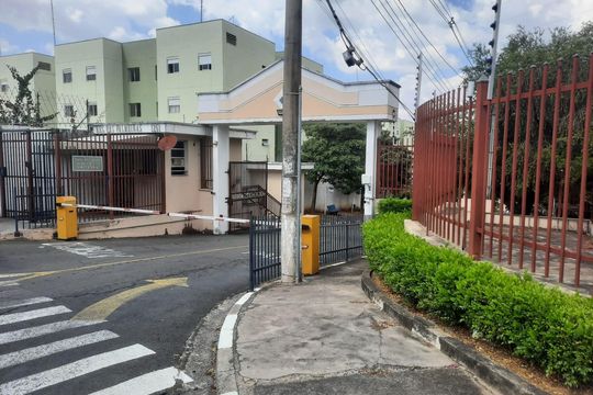 Fachada e portaria de apartamento à venda com 2 quartos, 70m² em Parque Dom Pedro Ii, Campinas