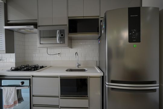 Cozinha de apartamento à venda com 2 quartos, 57m² em Chácara Klabin, São Paulo