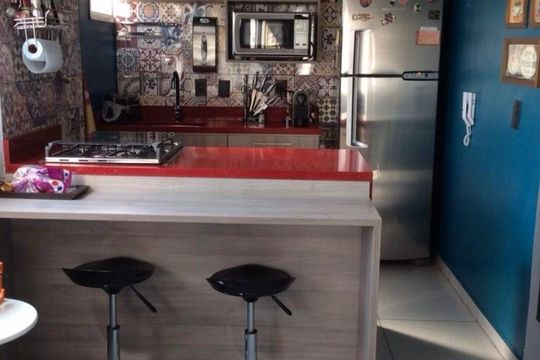 Cozinha de apartamento à venda com 1 quarto, 43m² em Perdizes, São Paulo