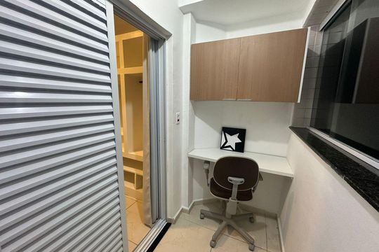 Varanda Quarto 2 de apartamento para alugar com 2 quartos, 59m² em Vila Voturuá, São Vicente