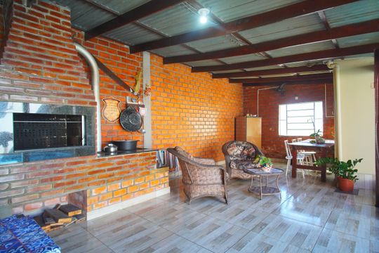 Área comum - Churrasqueira de casa à venda com 3 quartos, 186m² em Rio dos Sinos, São Leopoldo