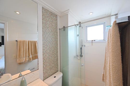 Banheiro da Suíte de apartamento à venda com 3 quartos, 84m² em Chácara Inglesa, São Paulo