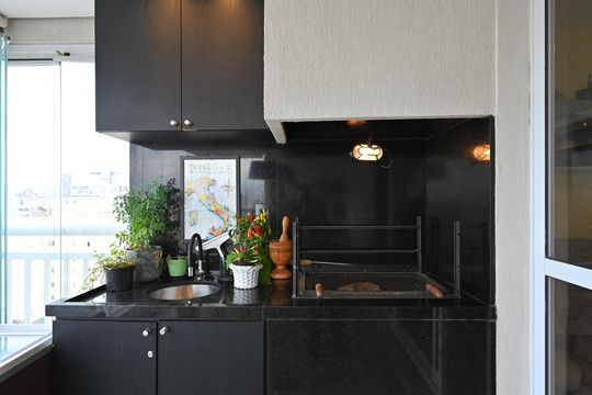 Varanda Gourmet de apartamento à venda com 3 quartos, 84m² em Chácara Inglesa, São Paulo