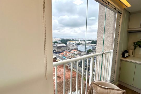 Varanda da Sala de apartamento à venda com 2 quartos, 47m² em Vila Itapegica, Guarulhos