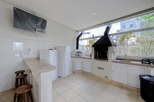 Área comum - Churrasqueira de apartamento para alugar com 3 quartos, 122m² em Vila Regente Feijó, São Paulo