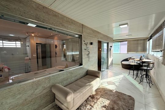 Varanda de apartamento à venda com 4 quartos, 270m² em Cidade Nova, Belo Horizonte