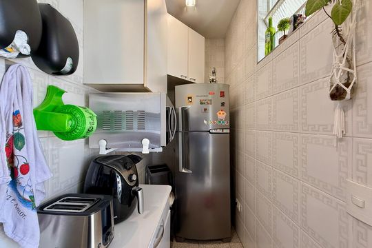 Cozinha de apartamento à venda com 3 quartos, 84m² em Cidade Monções, São Paulo