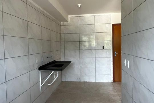 Cozinha de apartamento para alugar com 2 quartos, 44m² em Campo Novo, Porto Alegre