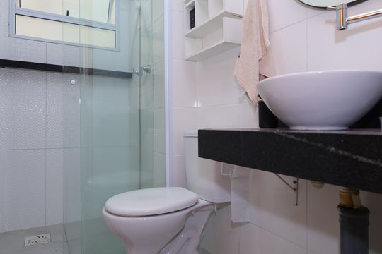 Banheiro de apartamento para alugar com 2 quartos, 44m² em Colônia (zona Leste), São Paulo