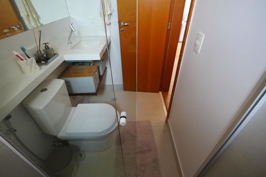 Banheiro Social de apartamento à venda com 2 quartos, 52m² em Vila Sao Pedro, Santo André