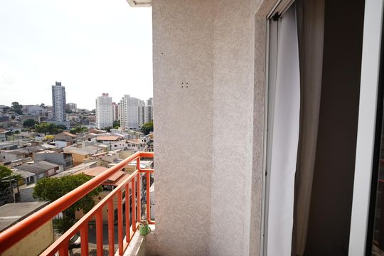 Varanda da Sala de apartamento à venda com 2 quartos, 52m² em Vila Sao Pedro, Santo André