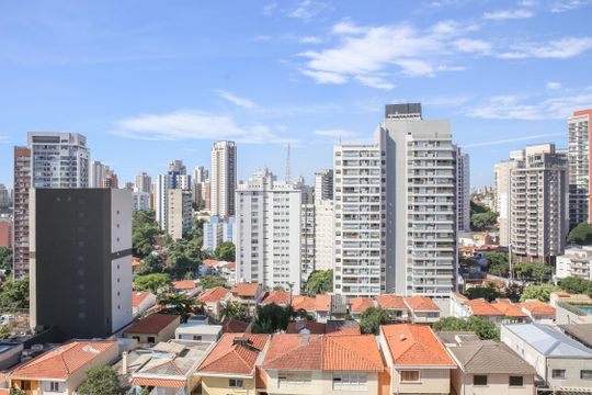 Vista da Sacada de kitnet/studio à venda com 1 quarto, 18m² em Jardim Vera Cruz, São Paulo