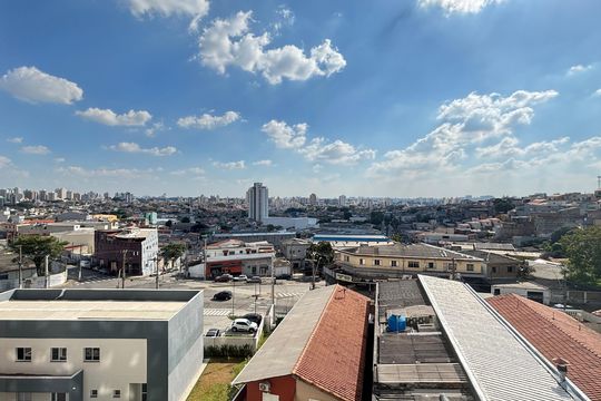 Quarto vista de apartamento para alugar com 1 quarto, 35m² em Santa Maria, Santo André