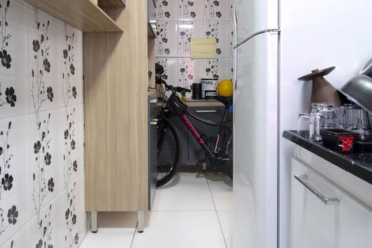 Cozinha de apartamento à venda com 2 quartos, 62m² em Jardim Umarizal, São Paulo