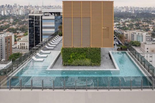 Vista  de apartamento à venda com 1 quarto, 30m² em Itaim Bibi, São Paulo
