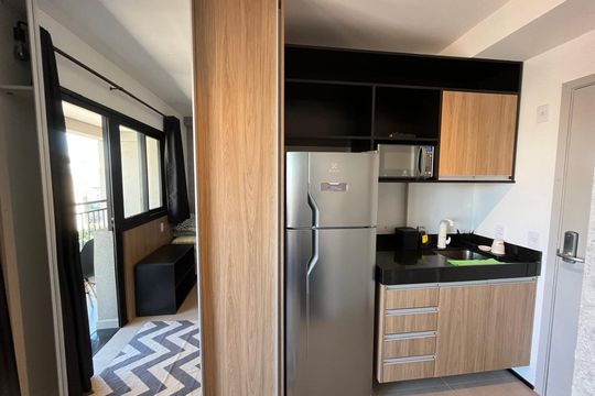 Cozinha de apartamento à venda com 1 quarto, 22m² em Vila Mariana, São Paulo