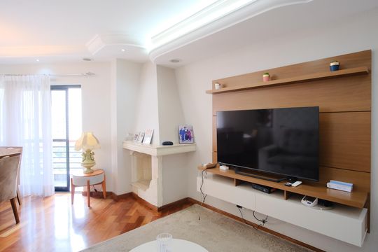 Sala de apartamento para alugar com 3 quartos, 113m² em Chácara Santo Antônio (zona Leste), São Paulo