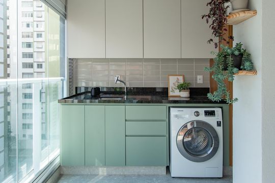Área de serviço de apartamento à venda com 2 quartos, 66m² em Paraíso, São Paulo